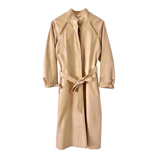 Céline leather trench coat