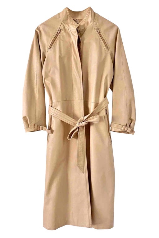 Céline leather trench coat