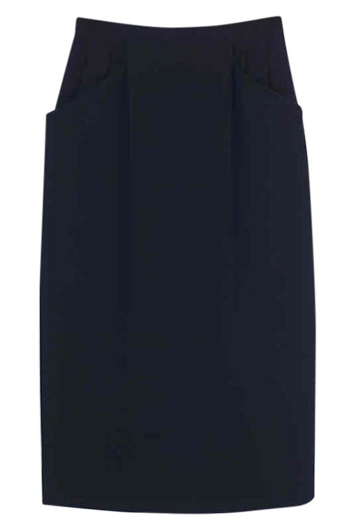 Wool midi skirt