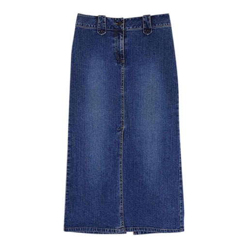 Long denim skirt