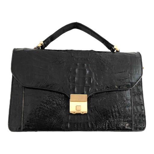 Exotic leather handbag