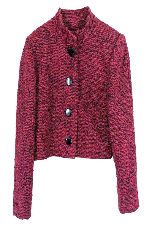 Short wool and mohair jacket
