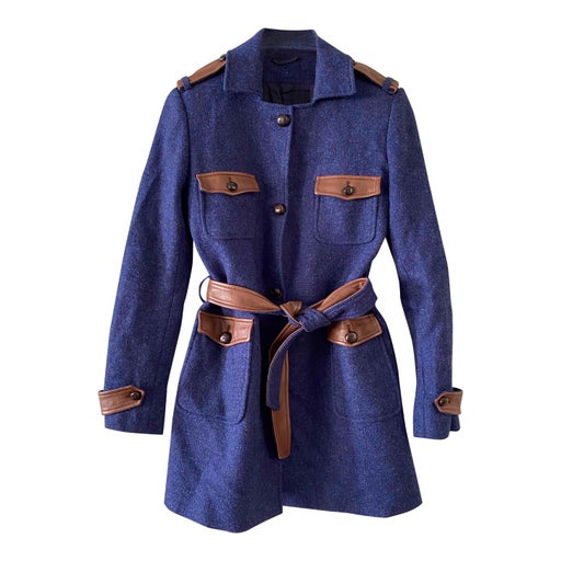 Wool and leather safari jacket