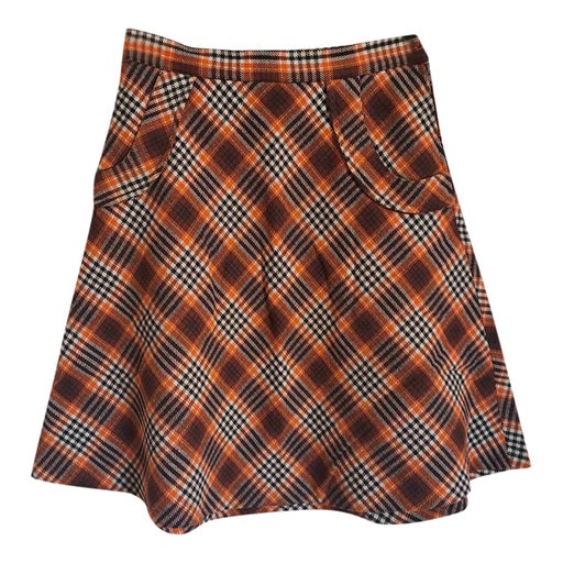 Checked mini skirt
