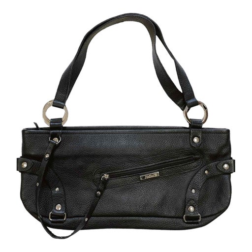 Leather baguette bag