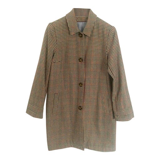 Houndstooth trench coat
