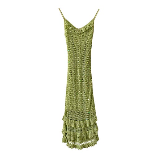 Crochet and sequin dress