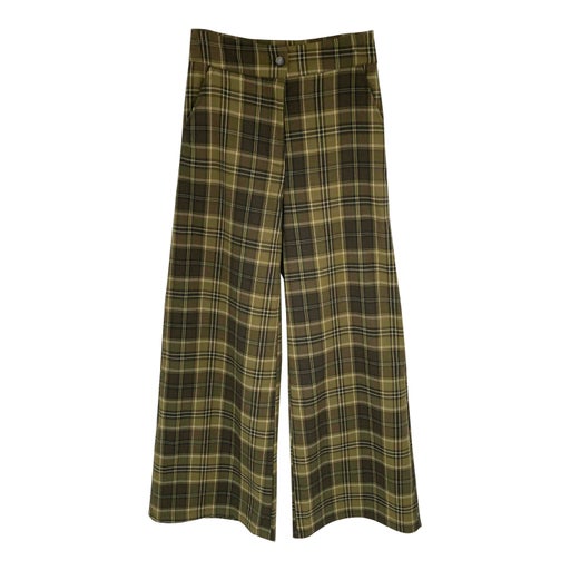 Checked flare pants
