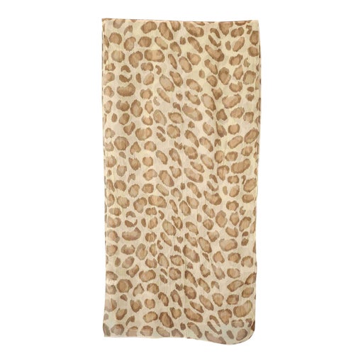 Leopard silk stole