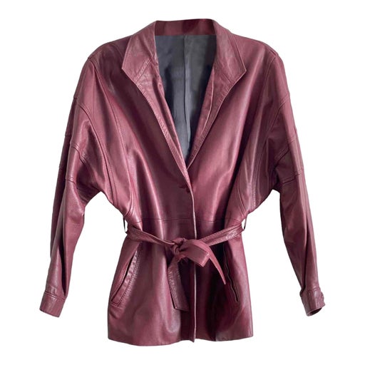 Leather safari jacket