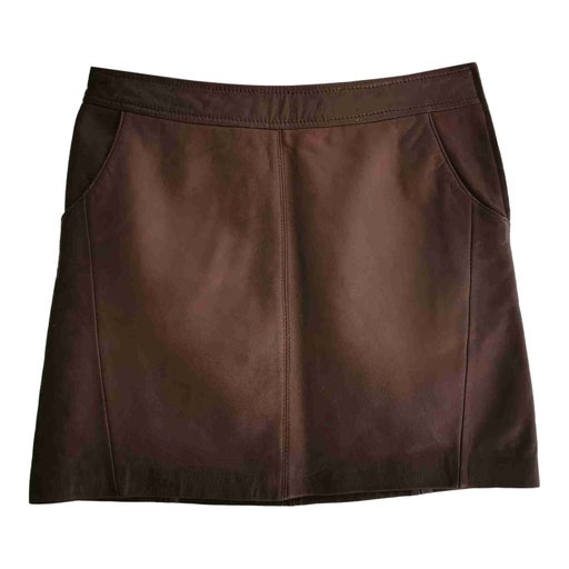 Leather mini skirt