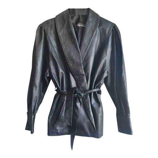 Leather safari jacket
