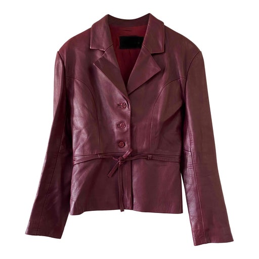 Leather safari jacket