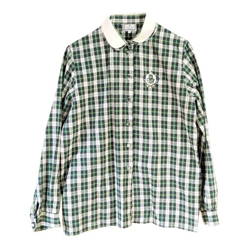 Embroidered tartan shirt