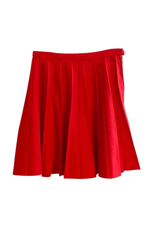 Pleated mini skirt