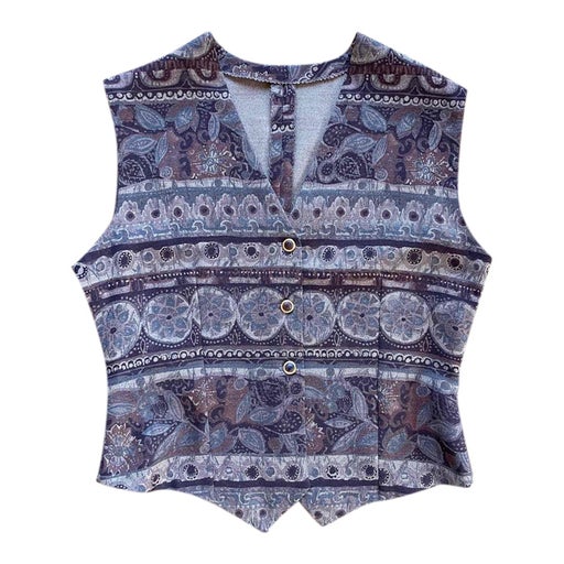 Patterned sleeveless vest