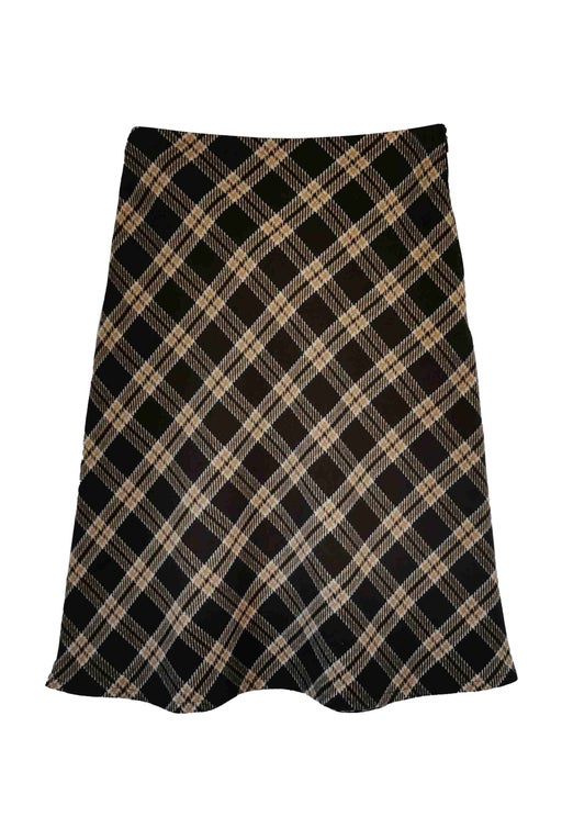 Checked trapeze skirt