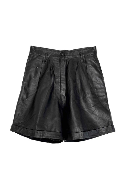 Leather Bermuda shorts