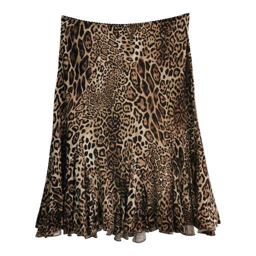 Long leopard skirt