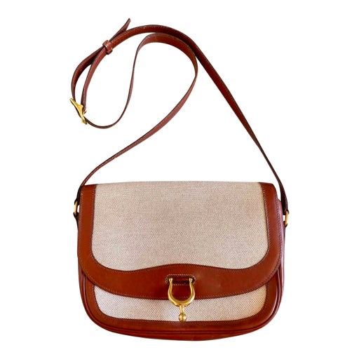 Sac en cuir et toile