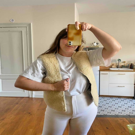 Reversible sheepskin vest