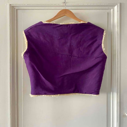 Reversible sheepskin vest