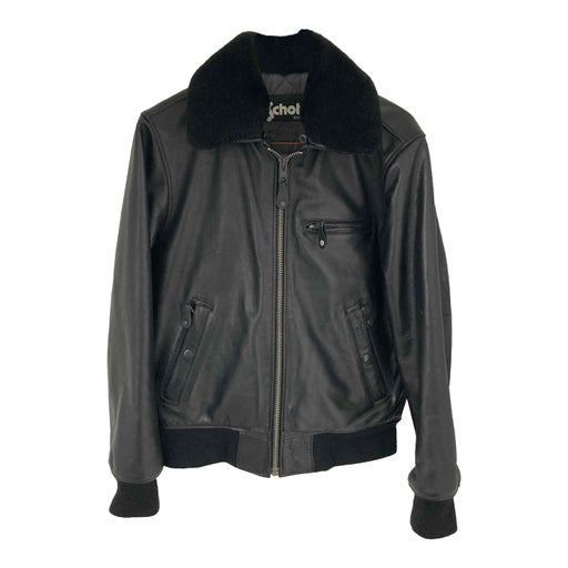 Leather bomber