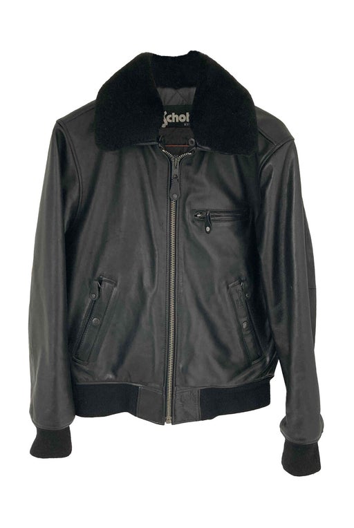 Leather bomber