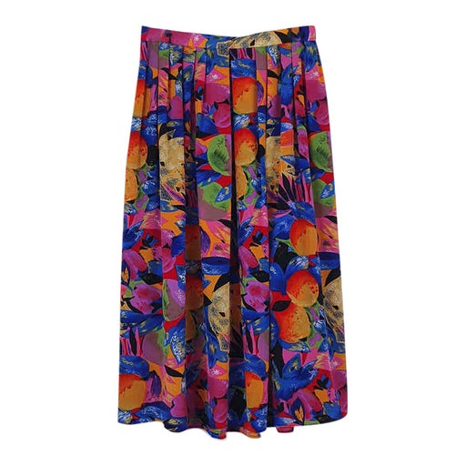 Pleated floral skirt