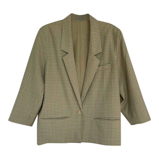 Wide checked blazer