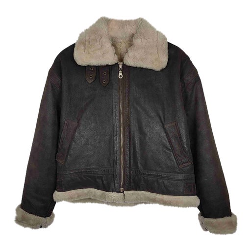 Leather bomber
