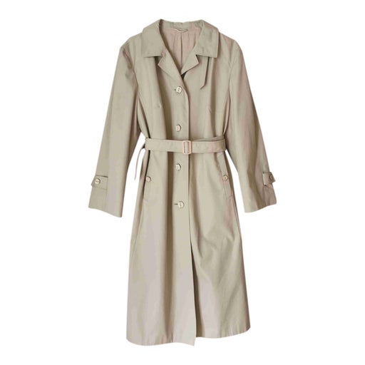 Beige canvas trench coat