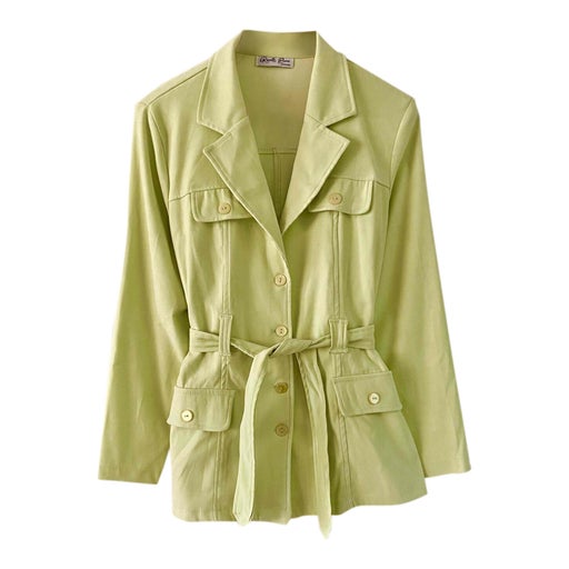 Faux suede safari jacket