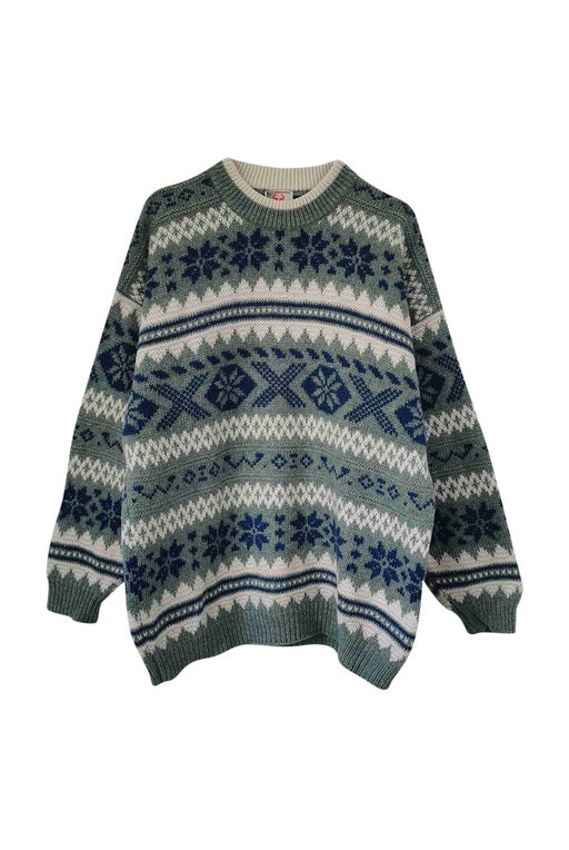Wool jacquard sweater