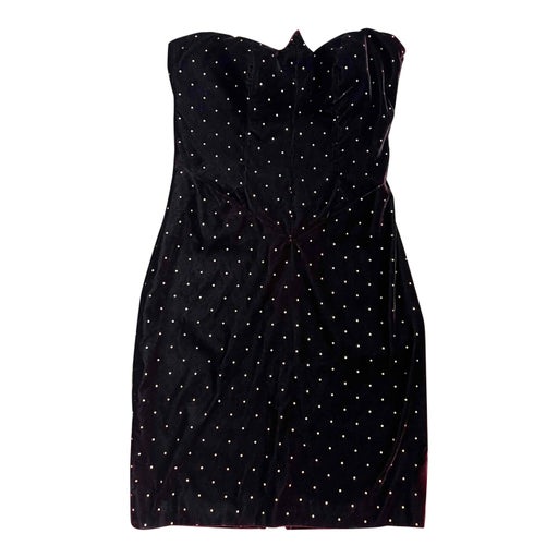 Strapless velvet dress