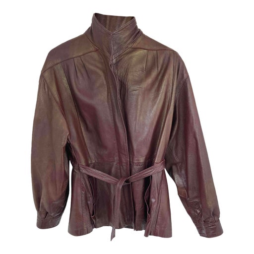 Leather safari jacket