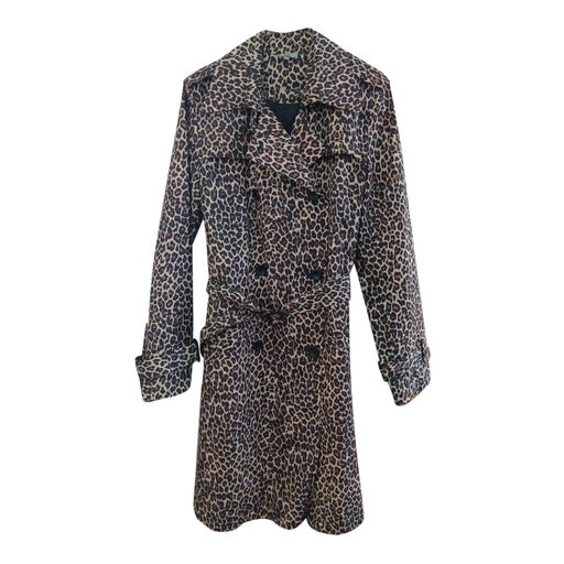 Leopard trench coat
