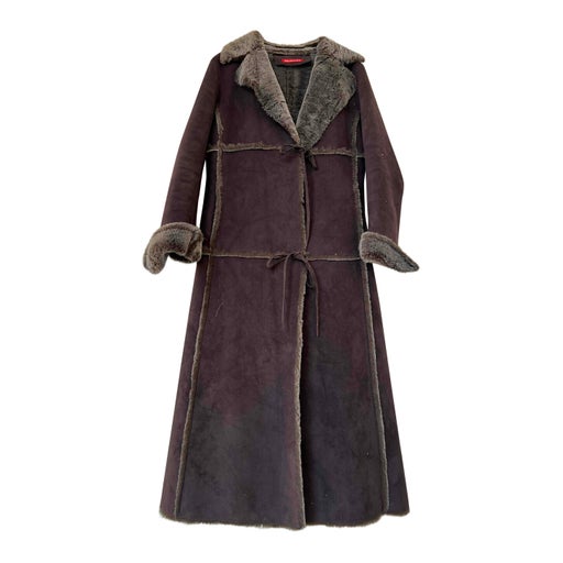 Shearling effect coat