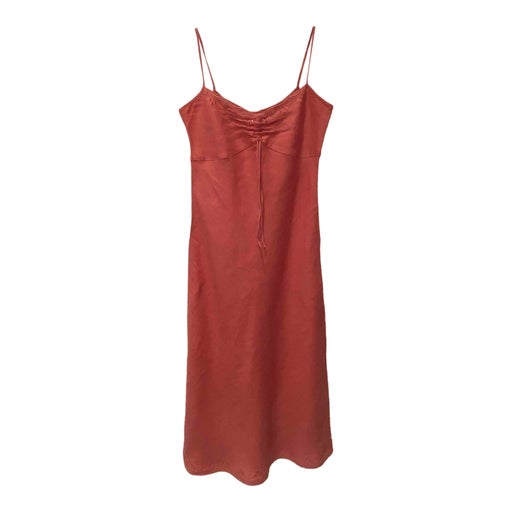 Embroidered linen dress