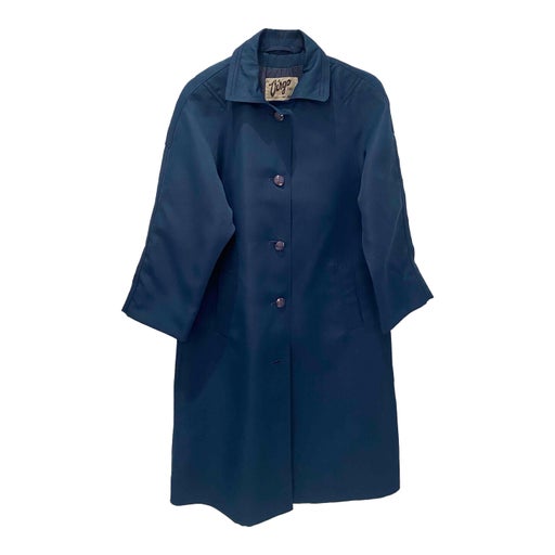 Blue trench coat