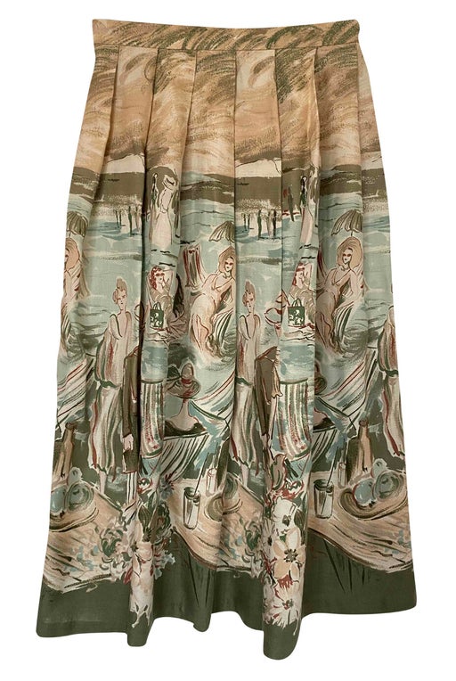 Beautiful vintage novelty full circle skirt