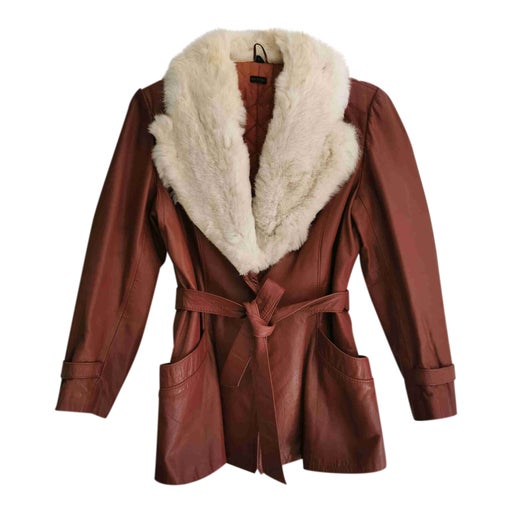 Leather safari jacket