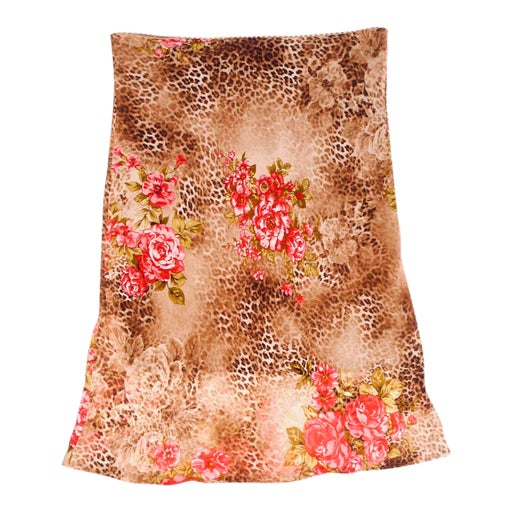 Leopard floral skirt