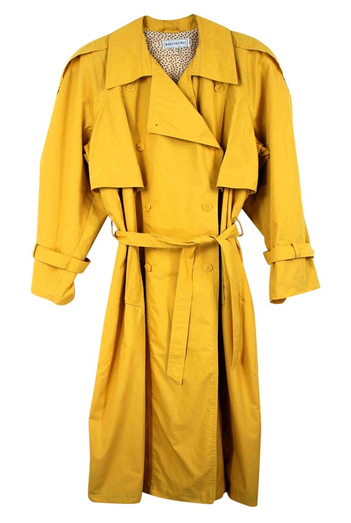 Yellow trench coat