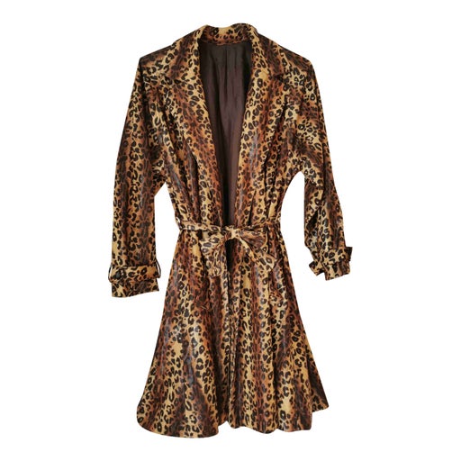 Leopard trench coat