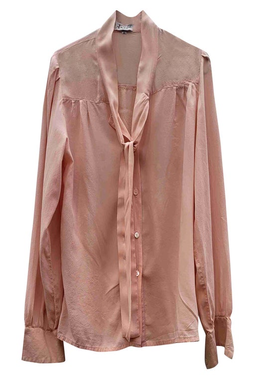 Silk pussy-bow blouse