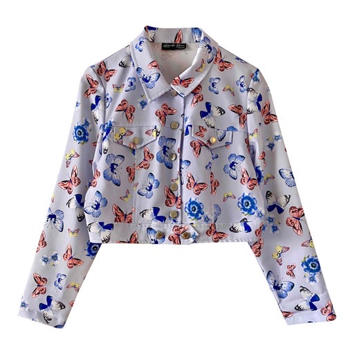 Blouson court papillons
