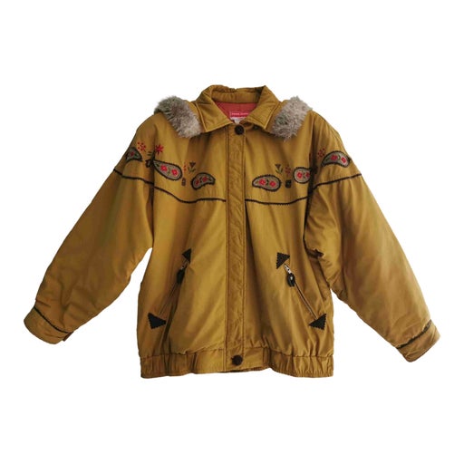 Embroidered down jacket