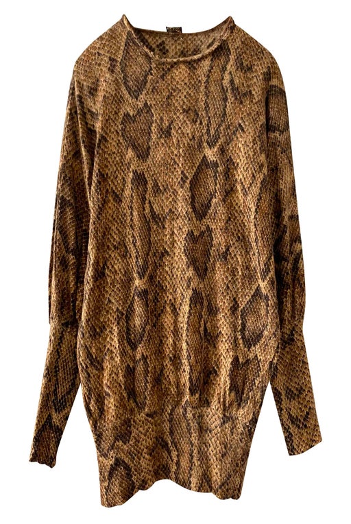 Angora wool python sweater
