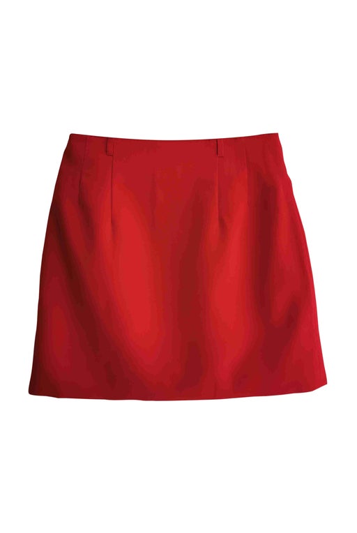 Red mini skirt
